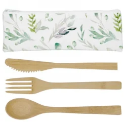 Camping|Bamboo Products>Ma Caféine Bamboo utensils and pouch