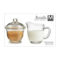 Hostess Gifts|Glasses And Cups>Ma Caféine Barista | Glass Creamer and Sugar Bowl Set