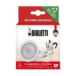 Machine Maintenance|Italian Percolator>Ma Caféine Bialetti | Set of 3 seals and 1 filter for 9-cup Moka