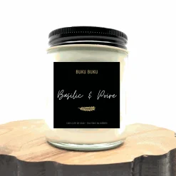 Quebec Products|I Am Candles>Ma Caféine Buku Buku | Basil and Bosc Pear - soy candle