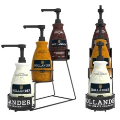 Flavored Syrups & Sauces>Ma Caféine Hollander | Metal storage for three sauces 64 oz