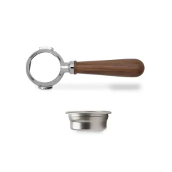 Porta-Filters|Barista Tools>Ma Caféine Lelit | Bottomless portafilter 58mm with walnut wood handle