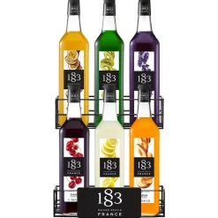 Flavored Syrups & Sauces>Ma Caféine Maison Routin 1883 | 6-choice metal storage for 1 liter syrups