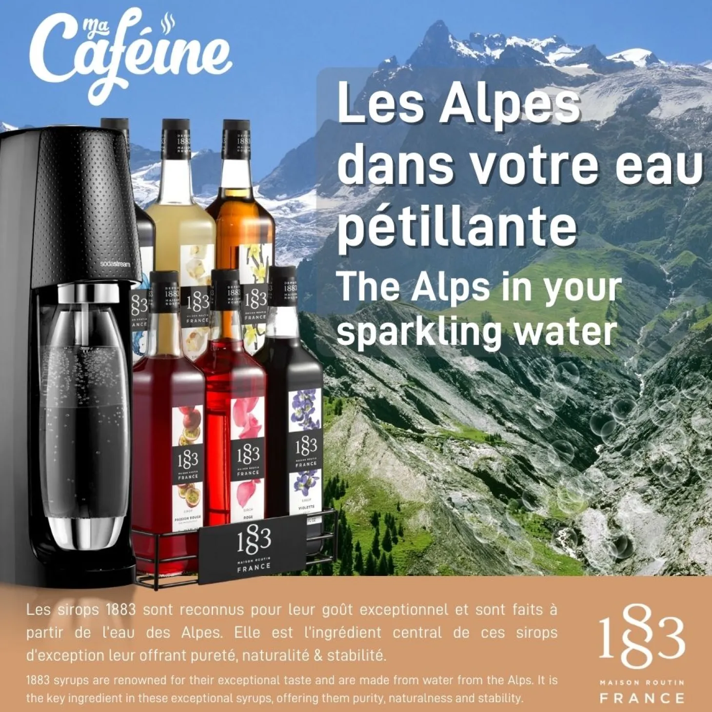 Flavored Syrups & Sauces>Ma Caféine Maison Routin 1883 | Ruby Chocolate Syrup - 1 Liter