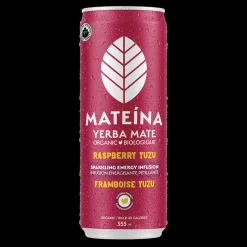 Ready-To-Drink Beverages|Quebec Products>Ma Caféine Mateina | Organic Raspberry & Yuzu Energizing Sparkling Infusion