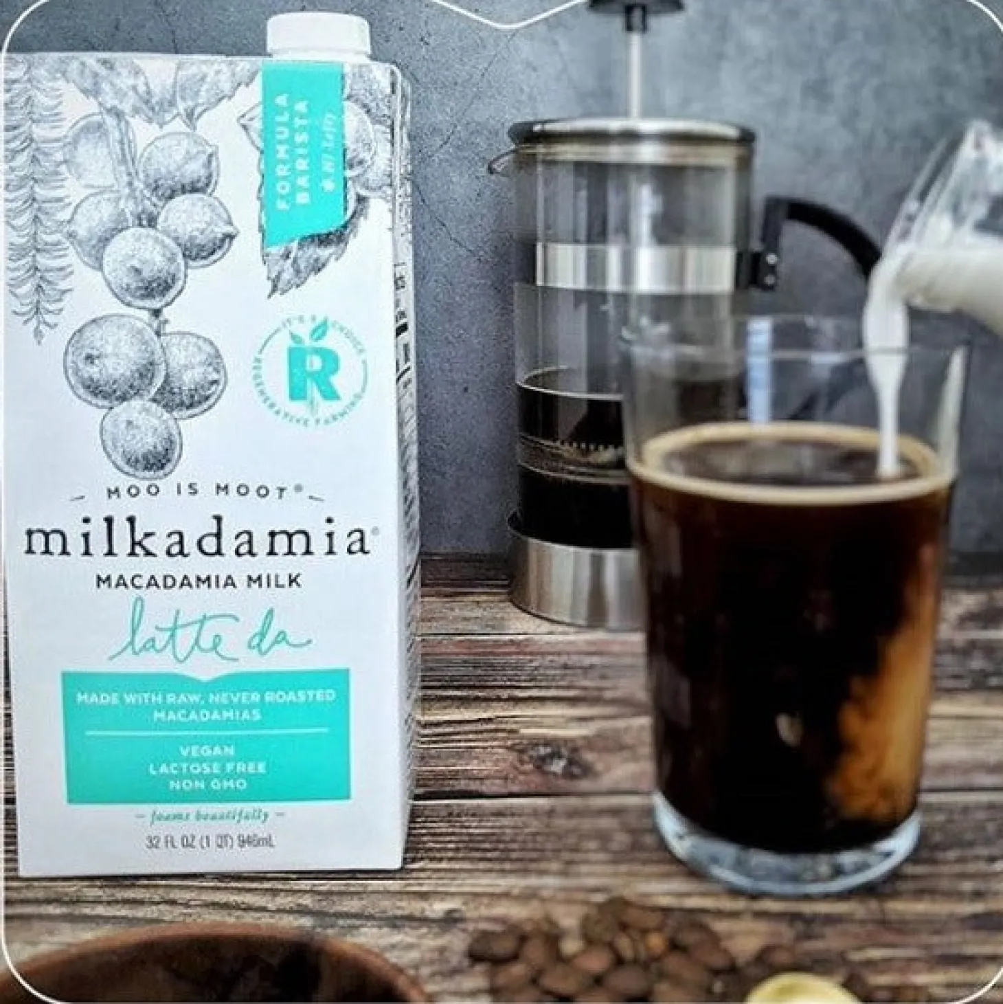 Milk, Plant-Based Drinks & Infused Chai>Ma Caféine Milkadamia | Barista Macadamia Latte Drink