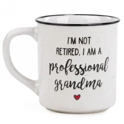 Ceramic Mugs|Message Mugs>Ma Caféine Mug I'm not retired, I'm a professional grandmother