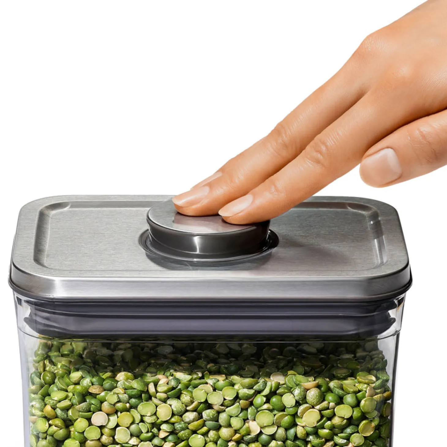 Preservation|Preservation>Ma Caféine OXO | Large short square container white lid POP 2.0 - 2.6 Liters