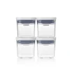 Preservation|Preservation>Ma Caféine OXO | Set of 4 square mini white containers POP 2.0 - 0.2 Liters