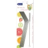 Travel Mugs|Travel Mugs>Ma Caféine Reusable stainless steel straws with brush - box of 4