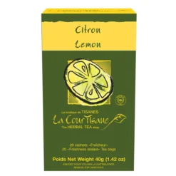 Herbal Teas|Caffeine Free>Ma Caféine The Courtesan | Lemon Herbal Tea box of 20 sachets
