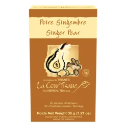 Herbal Teas|Caffeine Free>Ma Caféine The Courtesan | Pear Ginger Herbal Tea box of 20 sachets