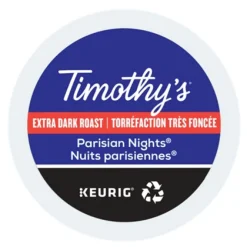 Keurig|K-Cup Capsules>Ma Caféine Timothy’s | Parisian Nights 24 kcup capsules