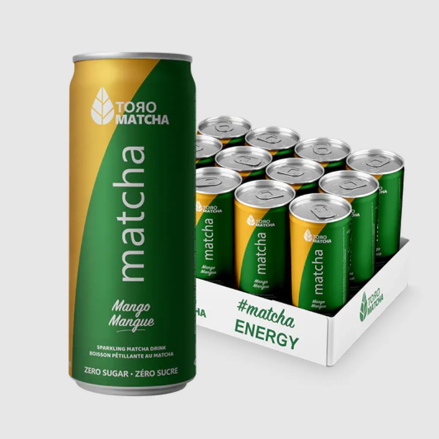 Ready-To-Drink Beverages|Quebec Products>Ma Caféine ToroMatcha | Sparkling Mango sugar free - 355 ml