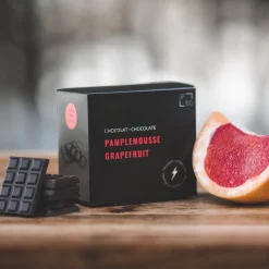 Food & Snacks|Quebec Products>Ma Caféine Upbio | Organic dark chocolate Grapefruit flavor with theine - 75 gr
